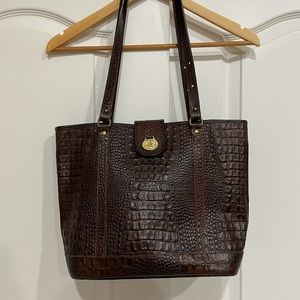 Brahmin Croc Embossed Large Tote